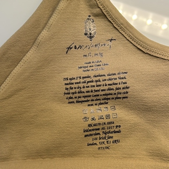 Free People Movement Good Karma Ruched Crop Tank M/L - Picture 6 of 11